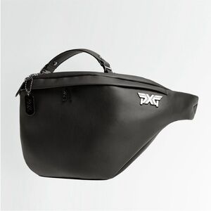 NWT PXG Cactus Leather Signature Sling Bag in Black.